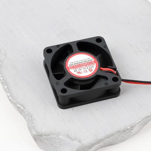2 Pack Dual Ball Bearing Fan 2 Pin 5V 0.24A EC3010HH05B 30x30x10mm Compatible with PC Case in Kuwait