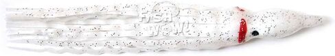 20pcs Fish WOW!® White 5" Squid Skirts 13cm Crinkle Hoochies Wavy Octopus Skirts Fishing Soft Trolling Lures in Saudi Arabia