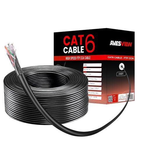 كابل إيثرنت داخلي محمي بطول 1000 قدم من CAT6 صندوق سحب سهل 10 جيجابت في الثانية كابل إنترنت عالي السرعة Cat 6 زوج ملتوي (FTP) من الألومنيوم المغطى بالنحاس (CCA) 23AWG 550 ميجا هرتز - أزرق in Kuwait