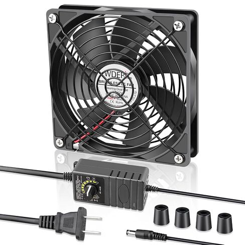 120mm x 25mm Computer Fan with AC Plug, 12V Variable Speed Cooling in Saudi Arabia