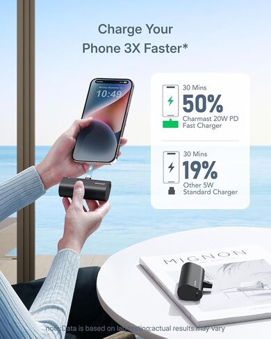 charmast Mini Portable Charger for iPhone 14 & Earlier, 5000mAh Power Bank in Kuwait