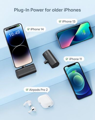 charmast Mini Portable Charger for iPhone 14 & Earlier, 5000mAh Power Bank in Kuwait