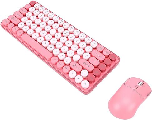Wireless Keyboard and Mouse Combo Bluetooth Keyboard Mouse Set 2.4G and Bundle Dual Mode 85 Keys Round Keycaps with 9 Degree Tilt for OS X in Saudi Arabia