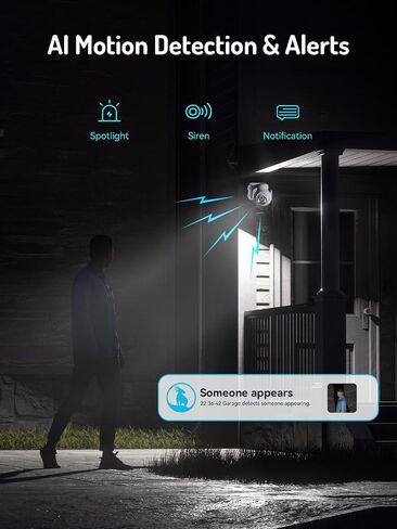 blurams 2K Security Cameras Wireless Outdoor Solar, 360° PTZ Outdoor Camera Wireless with Human Auto Tracking, IR/Color Night Vision, 2.4GHz Only in Kuwait