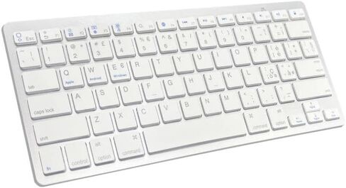 Keyboard Japanese Language Ultra Thin Lightweight Low Noise Compatible with Laptop Computer(Italian White) in Saudi Arabia