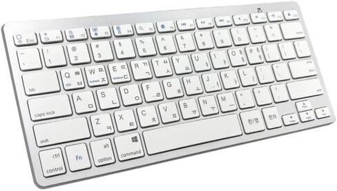 Keyboard Japanese Language Ultra Thin Lightweight Low Noise Compatible with Laptop Computer(Korean White) in Saudi Arabia