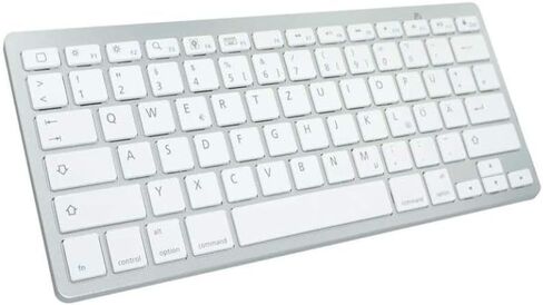 Keyboard Japanese Language Ultra Thin Lightweight Low Noise Compatible with Laptop Computer(German White) in Saudi Arabia