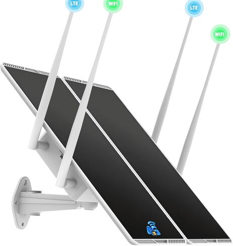 30W Solar Powered 4G LTE Modem Router Up to1000-Feet, Outdoor Wireless Router,Mobile Hotspot 2.4GHz Wi-Fi 150Mpbs,4-External Antenna,Modem for Any Operator,Trial Plan Or Insert Sim Card in Saudi Arabia