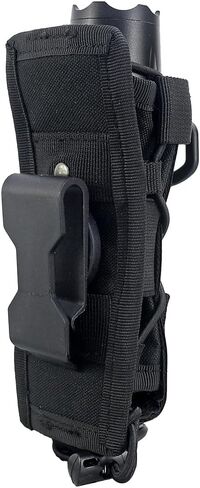 Rotatable Flashlight Holster, Adjustable Tactical Torch Holder Heavy Duty Belt Pouch with Revolvable Clip in Kuwait