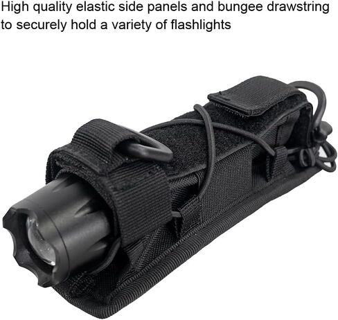 Rotatable Flashlight Holster, Adjustable Tactical Torch Holder Heavy Duty Belt Pouch with Revolvable Clip in Kuwait