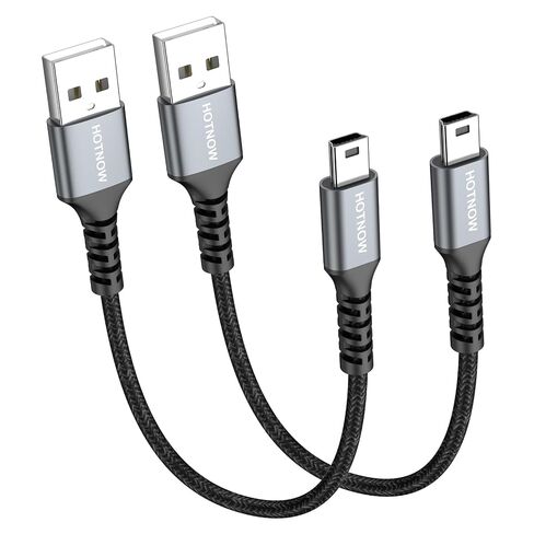 كابل USB صغير قصير 1FT 2 حزمة، كابل بيانات USB 2.0 A إلى USB Mini B بطول 12 بوصة in Kuwait