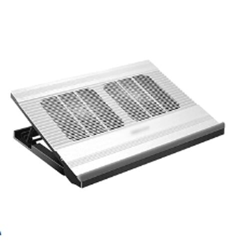 قاعدة تبريد للكمبيوتر المحمول، مروحة LED، رباعية الاتجاه، وحدة تحكم بشاشة LCD، مصدر طاقة، حتى 17 بوصة، حصيرة مضادة للانزلاق، شبكة سوداء in Kuwait