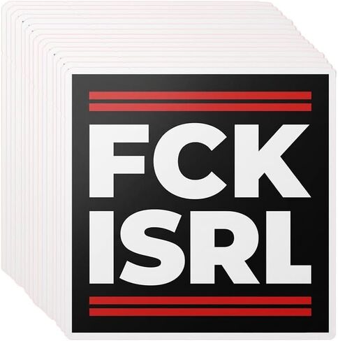 100Pcs FCK ISRL Sticker,Waterproof Vinyl Decal in Saudi Arabia
