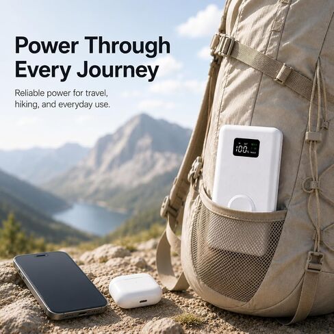 pzoz 20000mAh Portable Charger with Apple Watch Charger, 45W PD Power Bank in Kuwait