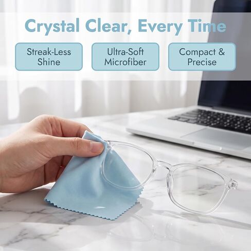 PRETYZOOM Microfiber Cleaning Cloths 13x13cm for Jewelry and Camera Lens in Kuwait