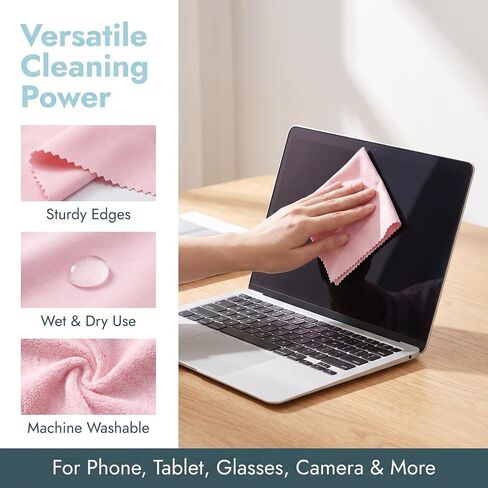 PRETYZOOM Microfiber Cleaning Cloths 13x13cm for Jewelry and Camera Lens in Kuwait