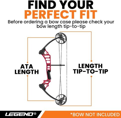 Legend Gamma Compound Bow Case - Premium Archery Bow Cases with Backpack & Shoulder Straps, Soft Bow Case for Archery Accessories & Gear, Lightweight Travel Bow Bag with Multiple Storage Pockets in Kuwait