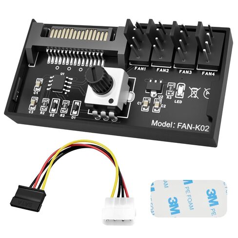 12V 4-Pin PC PWM Cooling Fan Speed Controller with SATA Power Cable in Saudi Arabia
