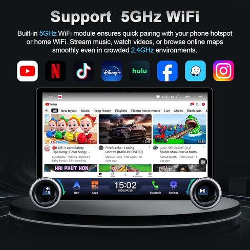 13.1-inch 8 Core 4+64GB Car Radio Stereo with Dual Knobs for Chevy Silverado GMC Sierra 2014-2018, Plug and Play Android 13 Head Unit Wireless CarPlay Android Auto 2K Touch Screen in Saudi Arabia