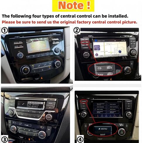 PHEZEN 12.1 inch Touchscreen Car Radio Fit for Nissan Rogue 2014-2019, Android 15 8Core Radio with Carplay & Android Auto in-Dash Navigation BT Mirror Link WiFi Backup Camera 4+64G in Kuwait