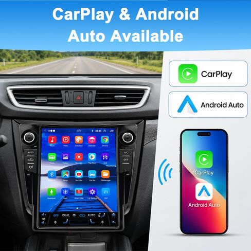 PHEZEN 12.1 inch Touchscreen Car Radio Fit for Nissan Rogue 2014-2019, Android 15 8Core Radio with Carplay & Android Auto in-Dash Navigation BT Mirror Link WiFi Backup Camera 4+64G in Kuwait