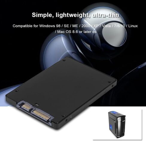 MSATA to III Converter Adapter, Durable Aluminium Enclosure Case, Convert Mini Hard Drive for PC, Stable & Longlasting Design in Saudi Arabia