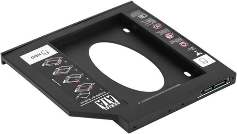 2.5" with Dual Boot Support, Versatile Hard Drive Bay Adapter for Laptop, 9.5mm/12.7mm Thickness, Black, 1 Unit (12.7mm) in Saudi Arabia