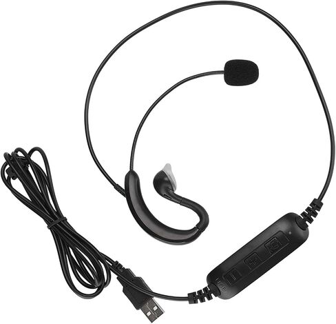 USB Ear Hook Headset with OneKey Mute for PC in Kuwait