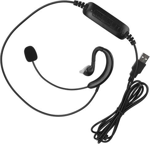 USB Ear Hook Headset with OneKey Mute for PC in Kuwait