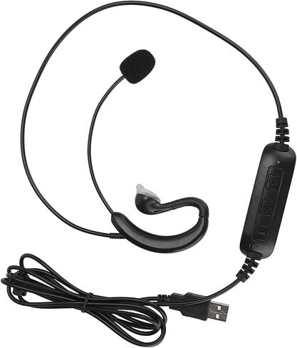 USB Ear Hook Headset with OneKey Mute for PC in Kuwait