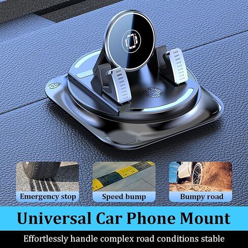 Phone Holder Car - 360°Adjustable Dashboard Mount, Non-Slip Car Phone Holder Compatible for All Smartphone, Universal Car Phone Mount (1 Pack) in Saudi Arabia