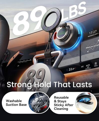 Rocoren Vacuum‑Gel Magnetic Car Phone Holder Mount for Dash & Windshield in Saudi Arabia