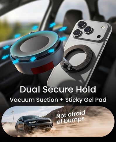 Rocoren Vacuum‑Gel Magnetic Car Phone Holder Mount for Dash & Windshield in Saudi Arabia