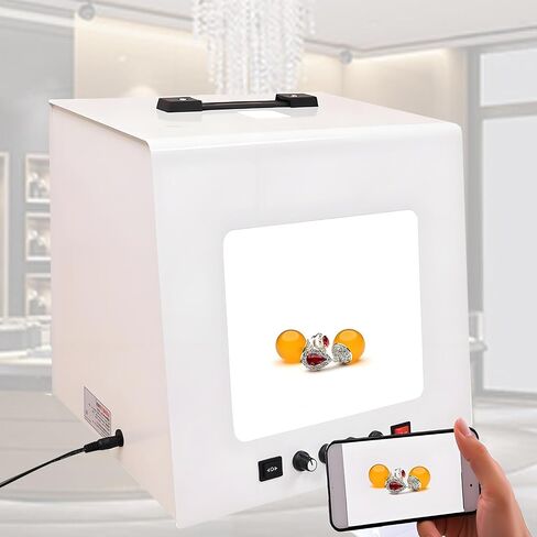 Portable Photo Studio Light Box Soft Box,360 Electric Rotating,4pcs Light Fill Light Adjustable for photographing Jewelry (Tb30) in Saudi Arabia