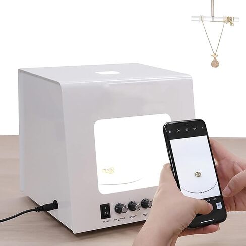 Portable Photo Studio Light Box,Dimmable Rotating Turntable,for Jewelry Photography Video 3D Scanning (Tb30) in Saudi Arabia