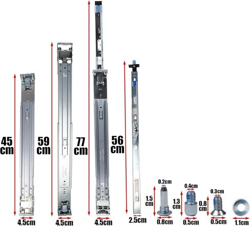 2U Dynamic Sliding Rails Kit CCY73 T4Y2K in Kuwait