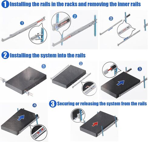 2U Dynamic Sliding Rails Kit CCY73 T4Y2K in Kuwait