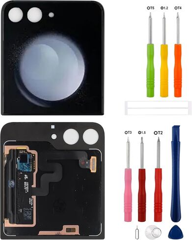 LCD Digital Display Replacement Compatible with Galaxy Z Flip5 LCD Secondary Screen Digitizer Assembly with Repair Tools in Saudi Arabia