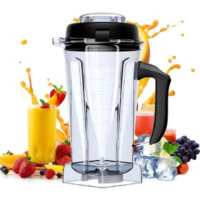 For Vitamix Blender Pitcher 64oz, Replace 5200 5300 6500 7500 Pro200 500 Vita-Prep vm0101 vm0102 E310 320 etc, Perfect Fit for Vitamix Classic/Explorian Series Blender Container Cup, 5-Year Warranty