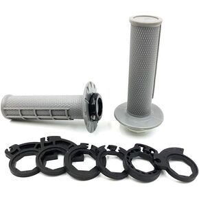 OTOM Lock-on Grips Handle Non Slip Handlebar with the snap-on cam to match more dirt bike models Fit for Honda CRF250R YZ125/250 YZ125X KX125/250 RM125/250 TC125/250/300 (Grey)