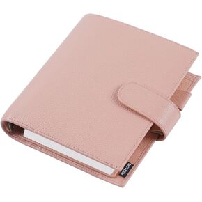 Moterm Personal-Wide Luxe Rings Planner - Genuine Leather Binder Organizer (Pebbled-Quartz, 30mm Ring)