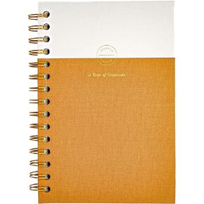 Promptly Journals, A Year of Gratitude (Sea Foam, Linen) - Guided Gratitude Journal, Daily Journal Prompts for Increased Mindfulness