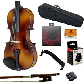Paititi 3/4 Size Solid Wood Student Violin Complete Package W Case Bow Rosin String Mute Tuner Complete Package