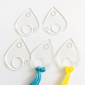 Clear Acrylic Thread Drops, Acrylic Floss Drops, Cross Stitch Tread Bobbins Organizers (100 Pieces)