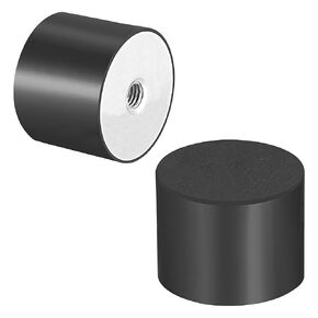 2PCS M8x12 Female Thread Rubber Mounts Vibration Isolator Replaces Anti Vibration Pads Flat Silentblock Base Block D40 x H30mm