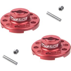 CW-01 Aluminum Rear Wheel Adapter Hub for Tamiya Lunch Box Chassis CW01 Upgrade Parts （Red）