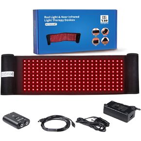 DGXINJUN Red Infrared Light Therapy Devices for Body Wrap Back Pain Relief Home Use Wearable Belt Joints Muscle Benefits (Small)