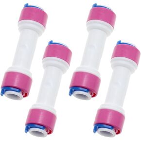 Yocimango 1/4 Inch RO Water Tube Fitting Check Valve Quick Push to Connect Check Valve for Water Systems Water Filter Water Purifier -4PCS