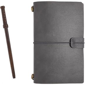 منتجات SunnySide دفتر ملاحظات جلدي من منتجات SunnySide، مجموعة هدايا من أقلام الرصاص الخشبية مع صفحات ملونة قرطاسية هاري موضوع المدرسة السحرية لمحبي الأفلام للأطفال والكبار لوحة كتابة عتيقة فارغة in Kuwait