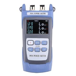 Optical Fiber Cable PON Power Meter Tester Tool 1310 1490 1550nm FTTX ONT OLT Handheld PON Network Detection Online Fiber Tester with FC SC APC Adapter